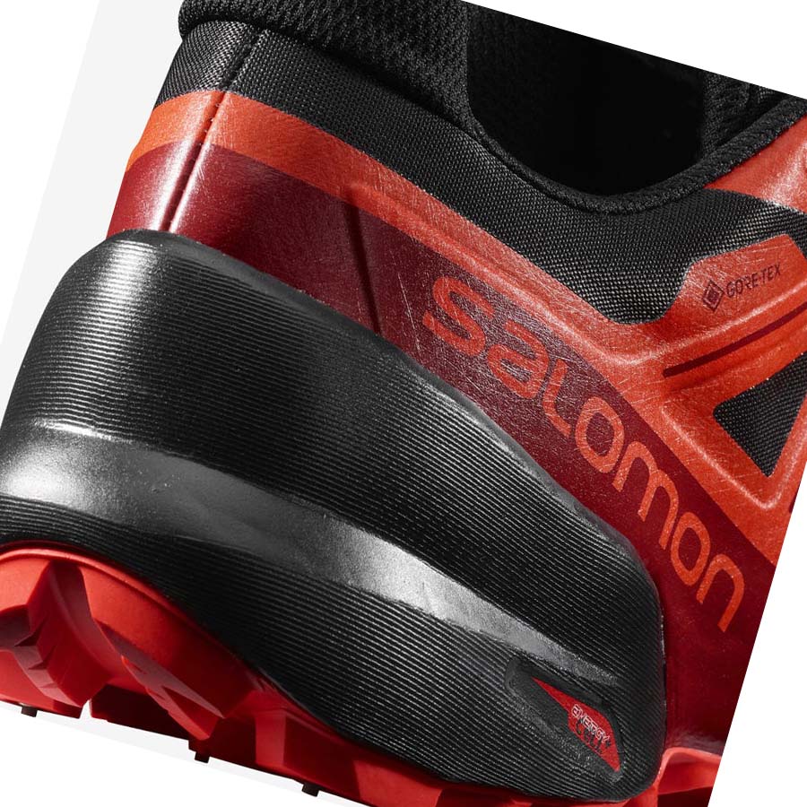 Tenis Para Trail Running Salomon SPIKECROSS 5 GORE-TEX Mujer Negros Rojos | MX 2772FDN